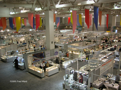 Opening day at the AGTA exhibit.