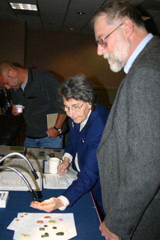 Pearl specialist Lois Berger with Courtland Lee.