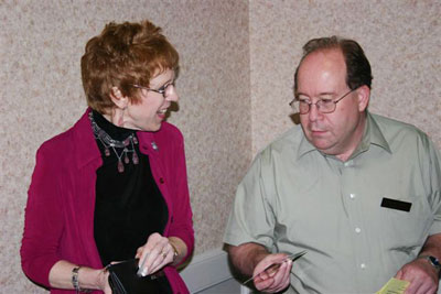 Christie with chapter member Roger Bucy