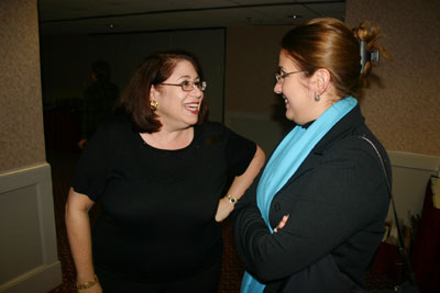 Davia and Mercedes have a good laugh