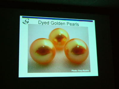 One of the many issues covered was dyeing pearls