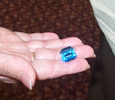 Blue gemstone someone brought in for show&tell