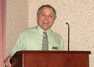 Chapter VP Tony Conway greets tonights' speaker and guests