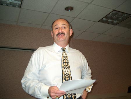 Members listened carefully as Bill expressed his concerns about the gem industry.