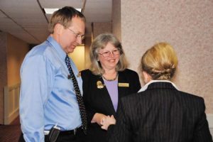 Toby Fitzkee, Denise Nelson, and Doris Voigt before the meeting