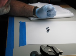 Chip Clark lining up the two diamonds